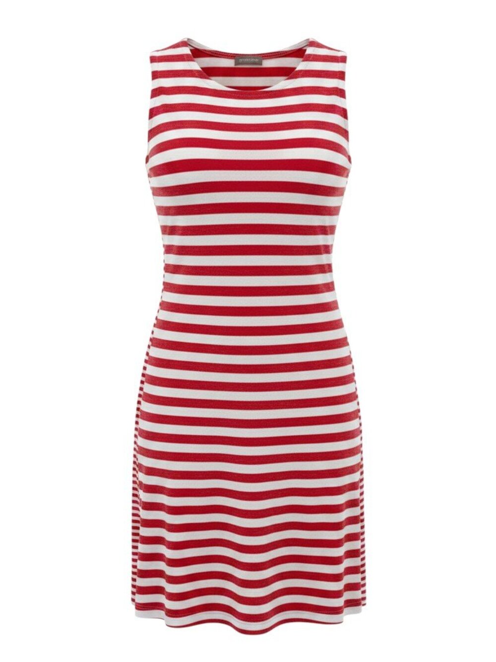 Chico's Coastal Nautical Dress Red White Striped Sleeveless Summer Casual EUC